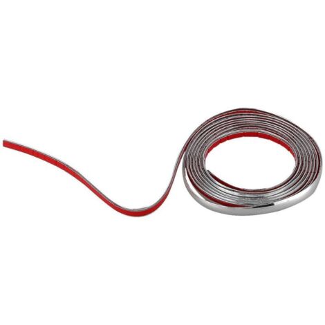 Baguette décorative chromée argentée pour calandre extérieure de voiture, 12 mm