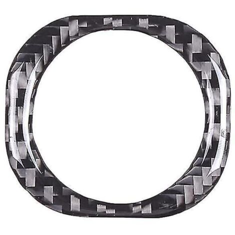 Anneau décoratif autocollant pour bouton de démarrage/arrêt du moteur de voiture (accessoires 2022-2023) - Fibre de carbone souple