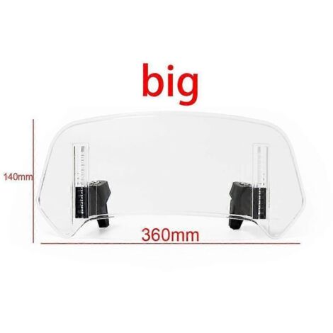 Extension de pare-brise universelle pour moto Honda Forza 125, Forza 300, Forza 350, Forza 750 et NSS 350 : spoiler réglable à fixer par pince – Transparent