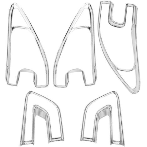 4 pièces de garniture de feu arrière de voiture, cadre de décoration chromé ABS pour Kadjar 2015 2016 2017 2018 Style A--