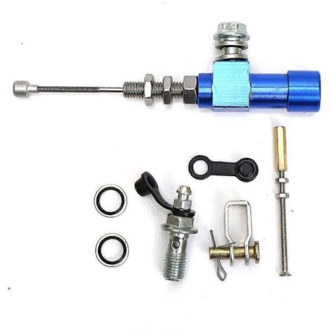 Maître-cylindre d'embrayage hydraulique pour moto, piston de 12,7 mm, tige de pompe de frein M10x1,25 mm, aluminium usiné CNC, pour motos de motocross et de route - bleu
