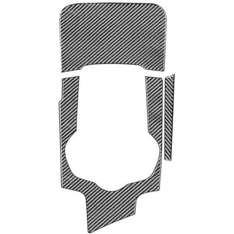 Accessoires autocollants pour panneau de levier de vitesse de console centrale en fibre de carbone (modèles 2015-2023)