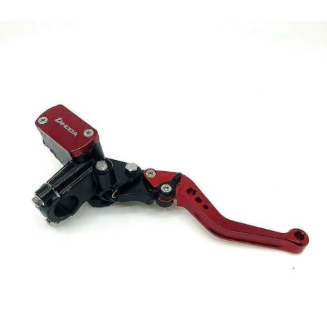 Levier de maître-cylindre de frein et d'embrayage hydraulique universel 7/8" (22 mm), 6 couleurs, pour motos Honda, Yamaha, Suzuki et Kawasaki - Rouge (côté droit)