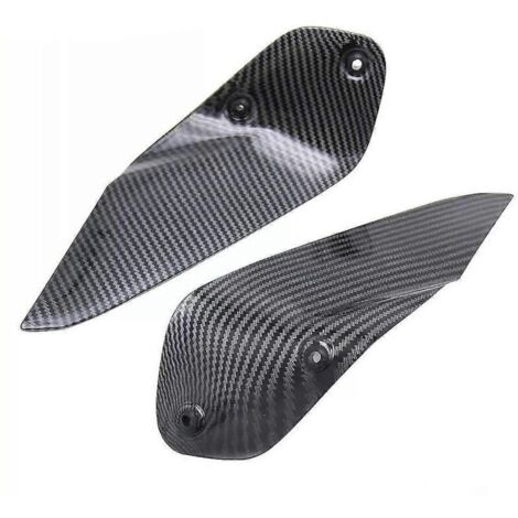 Déflecteurs latéraux, protège-mains et spoiler de pare-brise en fibre de carbone compatibles avec BMW R1200GS LC Adv et R1250GS Adventure (2014-2022). Texture fibre de carbone.