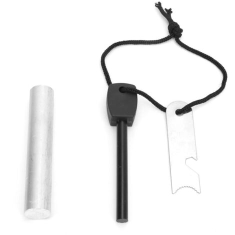 Bâton de Ferrocérium 2 en 1 Portable - Allume-feu en Magnésium et Acier Inoxydable 18x100mm