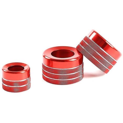 Cache de bouton de réglage du volume audio de climatisation rouge pour X5 X6 E70 E71 F15 F16 2014-20--