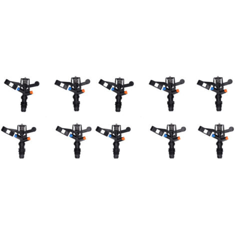 Lot de 10 épandeurs à bascule à filetage mâle G1/2, rotation à 360°, pour accessoires de jardin.-AquaForge