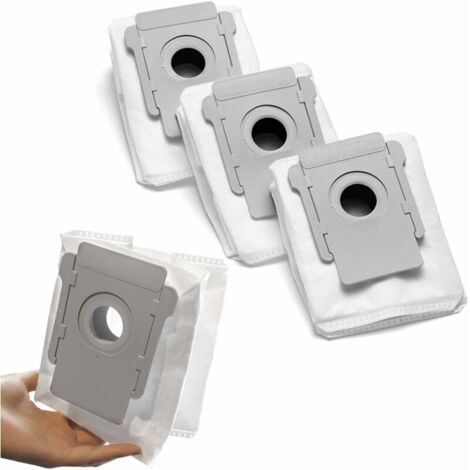 4 sacs pour aspirateur iRobot Roomba i7/S9/i3, blancs-AquaForge