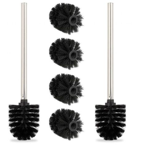 Ensemble de brosses de toilette avec 2 + 4 têtes supplémentaires-AquaForge