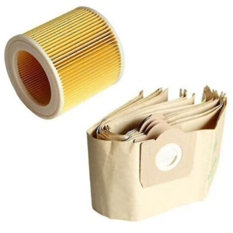5 sacs d'aspirateur et 1 filtre pour aspirateur Karcher WD3-AquaForge
