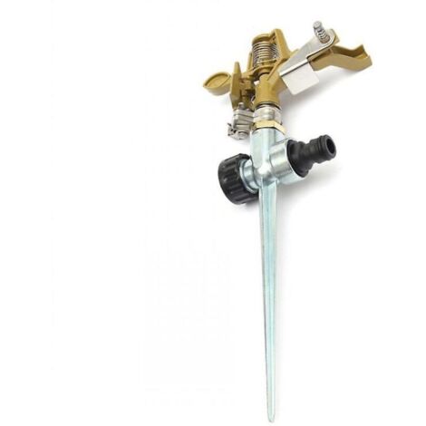 Arroseur de jardin circulaire en métal pour grandes surfaces, à jet pulsé, 1/2", 360°-AquaForge