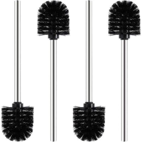 Brosse de toilette, brosses de toilette noires (paquet de 4)-AquaForge