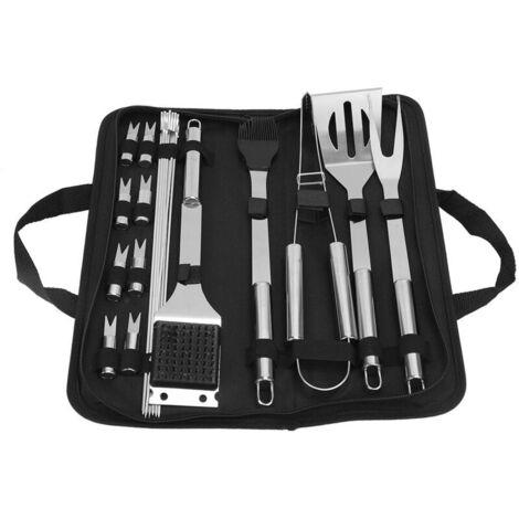 Ensemble de 21 ustensiles de barbecue en acier inoxydable, accessoires de cuisine pour grillades en extérieur. - AquaForge