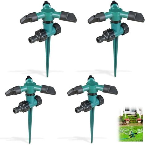 Lot de 4 arroseurs rotatifs à 360° pour systèmes d'irrigation de jardin-AquaForge