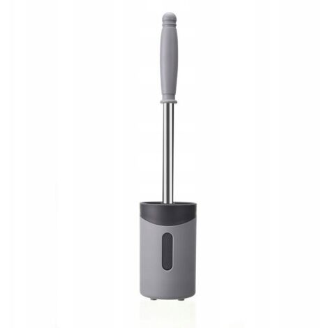 Brosse de toilette murale, kit de nettoyage, brosse de toilette grise-AquaForge