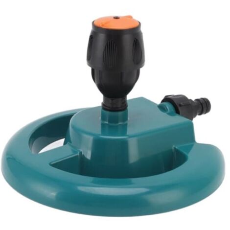Arroseur de jardin automatique à rotation 360°, base ronde en ABS durable, usage général, pour pelouse et allées de jardin.-AquaForge