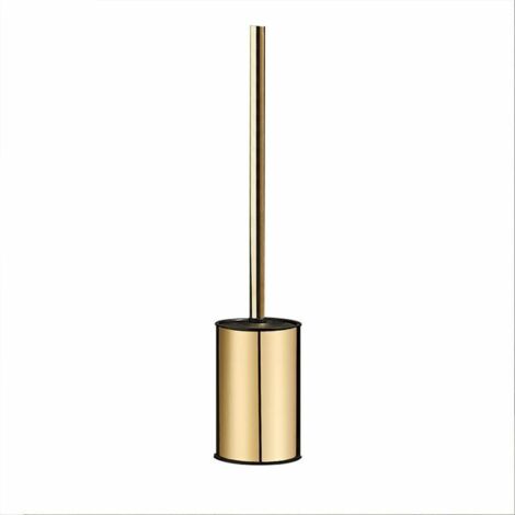 Brosse de toilette murale ronde en acier inoxydable 304 (dorée)-AquaForge
