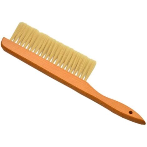 Brosse apicole en plastique avec manche en bois et une seule rangée de poils, pour le nettoyage des abeilles. - AquaForge