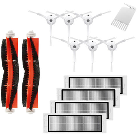 13 pièces Accessoires compatibles avec l'aspirateur Xiaomi Brosse latérale Pierre-AquaForge