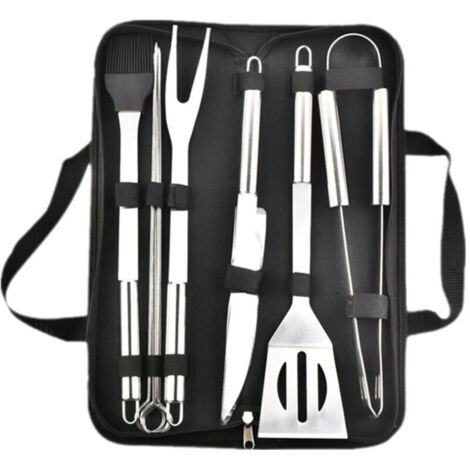 Ensemble d'ustensiles de barbecue en acier inoxydable, accessoires de grillade professionnels, outils de barbecue avec sac, faciles à utiliser - AquaForge