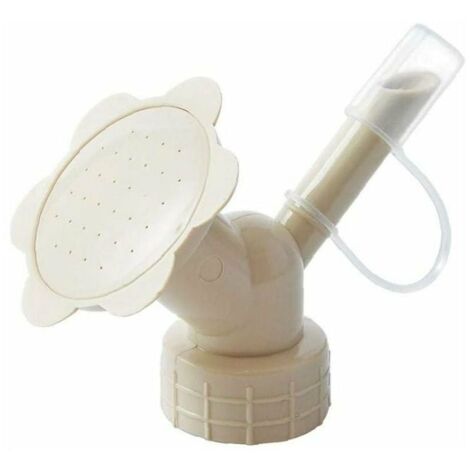 Arroseur 2 en 1 en plastique à double tête, bec verseur pour bouteille d'eau, arrosoir pour bonsaï, pulvérisateur pour légumes, buse de douche, outil de jardin (abricot),-AquaForge