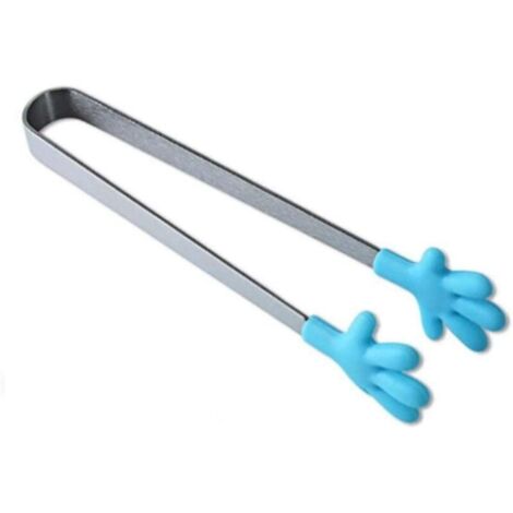 Pince de cuisine antidérapante en acier inoxydable, accessoire pour barbecue (Couleur : Bleu) - AquaForge (1/5)