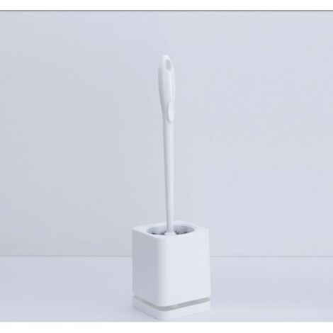 Ensemble de brosses de toilette murales sans angles morts, blanches-AquaForge