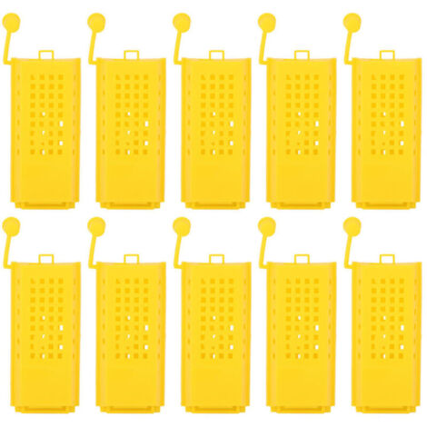 Lot de 10 cages en plastique pour reines, transport et capture. Matériel apicole. - AquaForge