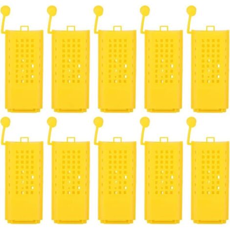Kit d'élevage d'abeilles avec 10 cages à reines, incluant un rouleau marqueur pour cages et une boîte à insectes. - AquaForge
