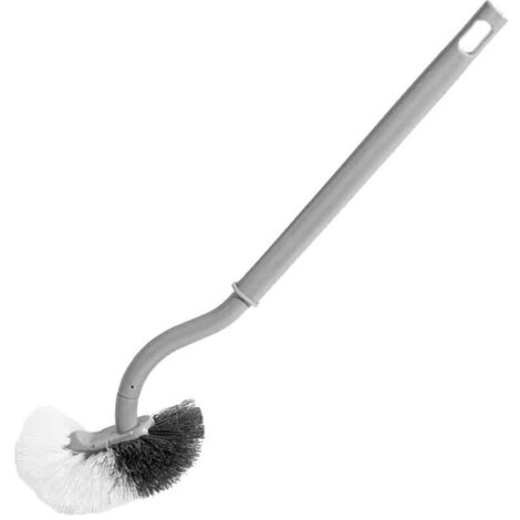 Brosse de toilette à long manche, en plastique, à poils résistants-AquaForge