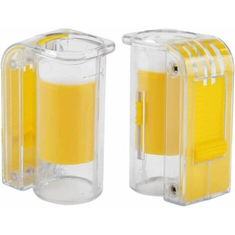Lot de 2 collecteurs de marqueurs de reines d'abeilles, bouteilles en plastique portables, jaunes - AquaForge