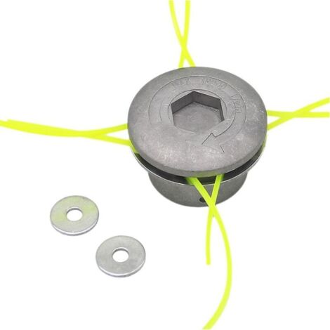 Tête de coupe-bordures en fil d'aluminium, bobine double, fil nylon pour débroussailleuse thermique, tondeuse à gazon - AquaForge