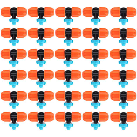 Lot de 30 buses de brumisation à 3 jets pour arrosage de jardin, compatibles avec les tuyaux d'arrosage de 9/12 pouces.-AquaForge