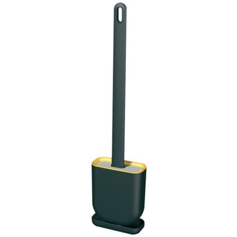 Brosse de toilette en silicone avec base-AquaForge