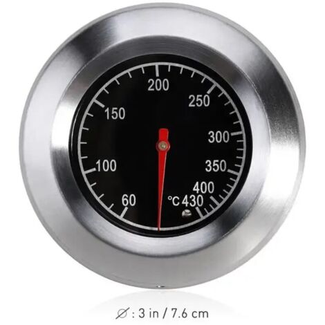 Thermomètre en acier inoxydable pour gril, barbecue, fumoir, jauge de température de 60 à 430 degrés Celsius, accessoires de cuisine - AquaForge (1/5)
