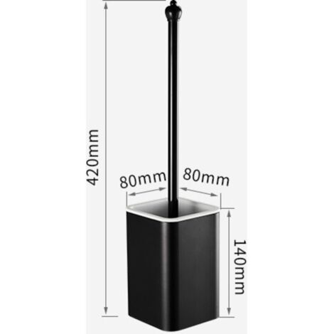 Brosse de toilette Rare Gem noire 8 x 42 cm-AquaForge