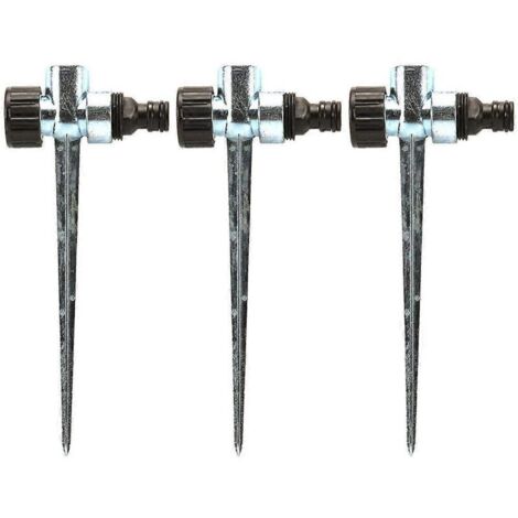 Lot de 3 arroseurs de jardin à piquet, arroseur de pelouse à flux continu-AquaForge