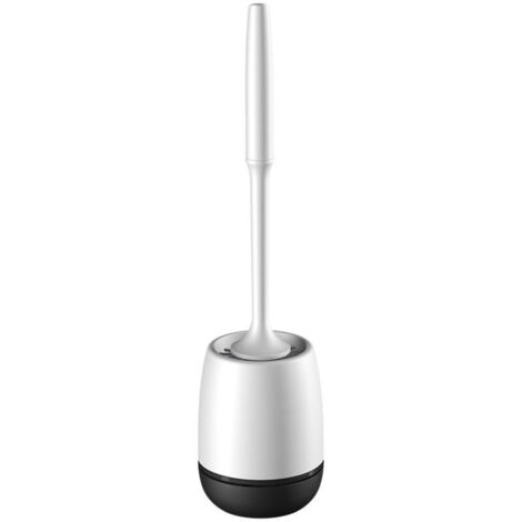 Brosse de toilette en silicone noir (type de sol, emballage anglais)-AquaForge