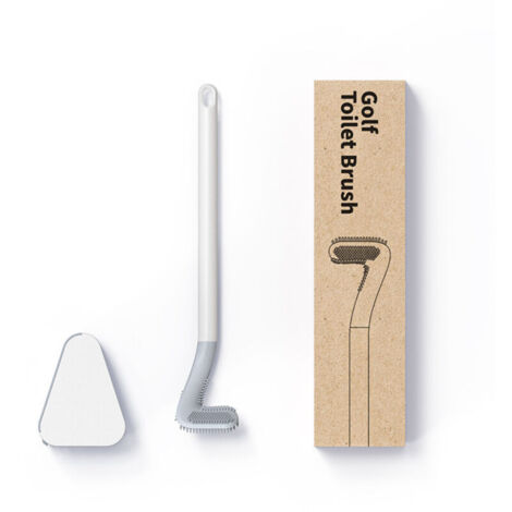 Brosse de toilette et support - Brosse de toilette en silicone avec-AquaForge