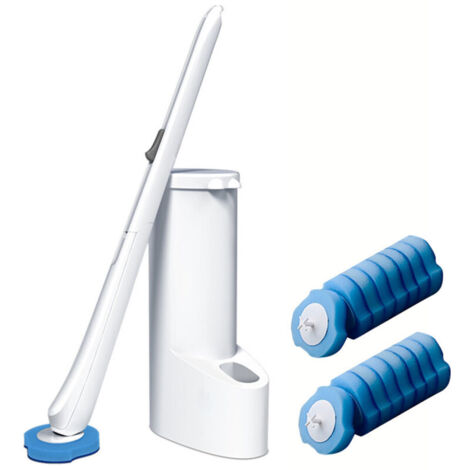 Système de nettoyage de cuvette de toilettes avec 16 recharges jetables-AquaForge
