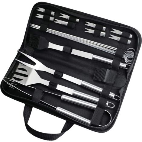 Accessoires de barbecue pour tous les passionnés, en acier inoxydable garantissant durabilité et brillance, ustensiles faciles à utiliser - AquaForge