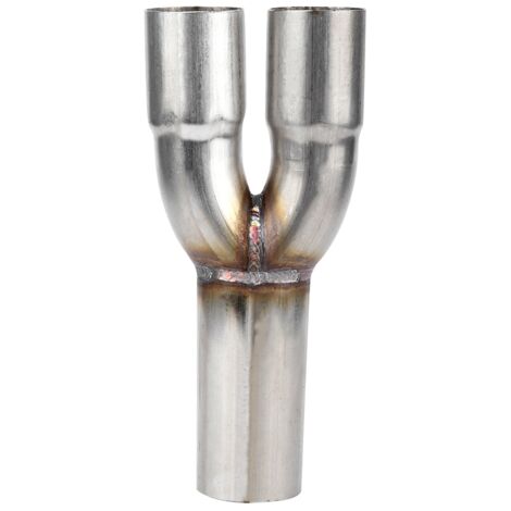 Eosnow Collecteur de fusion d'échappement en acier inoxydable, double entrée ID de 1.5 pouces, sortie simple de 1.75 pouces OD
