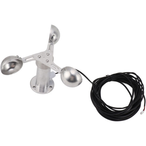 Eosnow – Anémomètre à capteur de vitesse du vent 3 tasses – Alliage d'aluminium léger – Tension 0-3,8V – Mesure précise en centrales électriques - VENT 0-3
