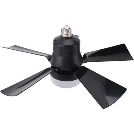 Eosnow Ventilateur de plafond à vis de 15,7 pouces, avec télécommande, Base E26, lumières à intensité variable, pour Garage, salle de bain, chambre à coucher, cuisine, noir (1/5)