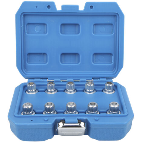 Eosnow Kit antivol d'installation de dissolvant de jeu de clés d'écrou de verrouillage de roue 10 pièces