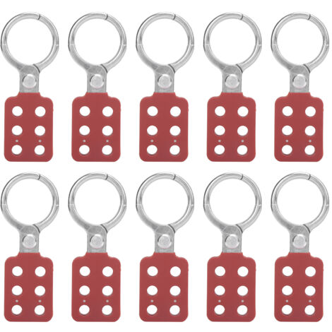 Nannigr Moraillon de verrouillage 38mm/1,5 pouces, 10 pièces, isolation en aluminium à 6 trous pour les endroits explosifs inflammables (1/5)