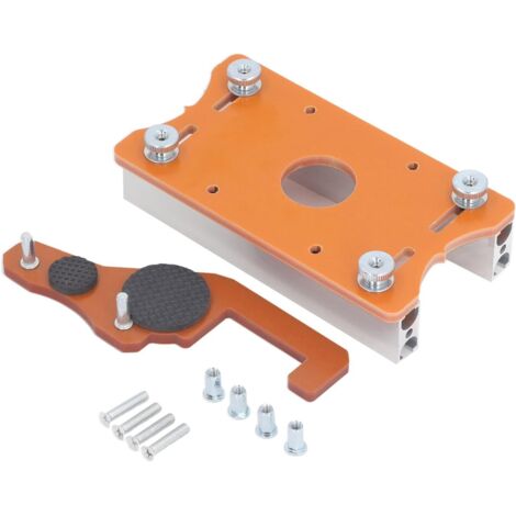 Nannigr - Plaque d'insertion pour table de toupie Kit de plaque d'insertion en alliage d'aluminium pour le travail du bois Plaque de positionnement de fentes pour machine à découper (1/5)