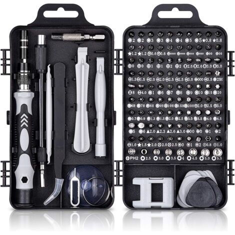 Nannigr Kit de Tournevis de Précision, 115 en 1 Set Tournevis Magnétique, Embout Torx Professionnel Réparation pour Macbook, Iphone, PC, Bricolage, Montre, Lunettes (1/5)