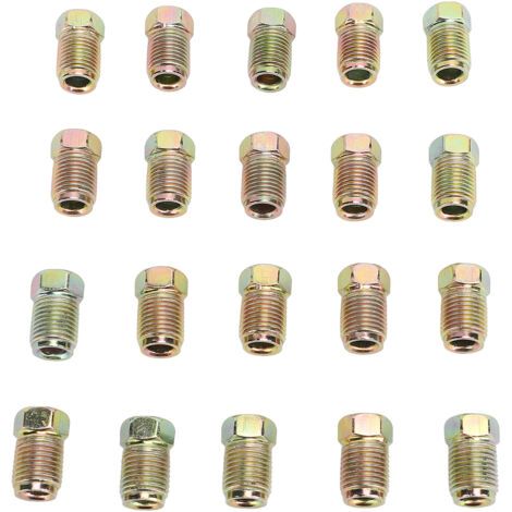 Nannigr 20 PCS Frein Ligne Rapints M10 X 1 mm Métrique inversée Flare pour tube de 3/16 pouces (1/5)