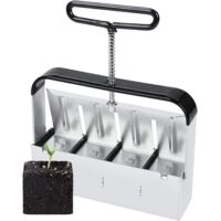 Compacteur de Sol Manuel Carré, Compacteur de 5,1 cm avec Poignée Confortable, Outil Portable pour le Compactage du Sol dans les Serres et les Pépinières